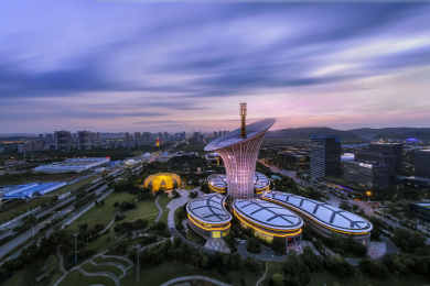 中国湖北省武汉市未来科技城远景风光