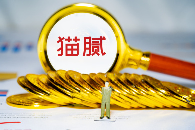 小人国放大镜预防诈骗传销圈套陷阱概念