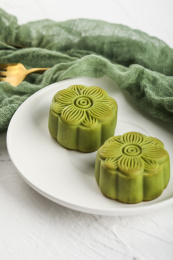 中国传统节日中秋节冰皮月饼特写