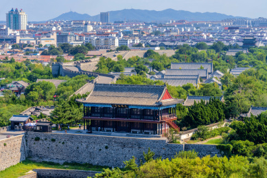 中国山东烟台蓬莱阁风景区太平楼