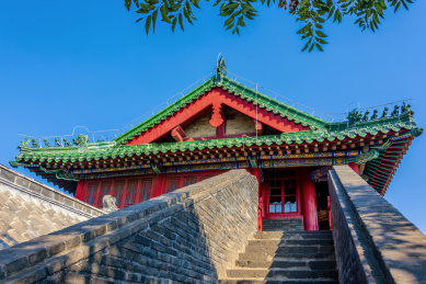 中国山东烟台蓬莱阁古建筑