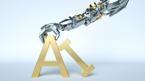 ai人工智能机器人手臂摆放文字操控移物创意三维场景