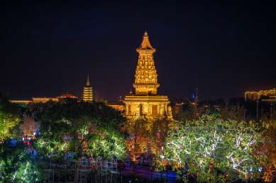 中国河北石家庄正定古城广惠寺华塔