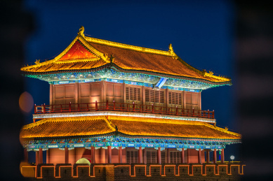 中国河北石家庄正定古城长乐门