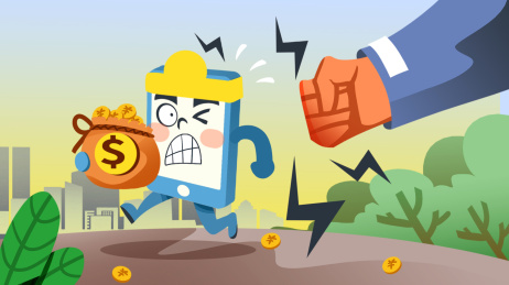 卡通手绘防范电信诈骗卡通漫画