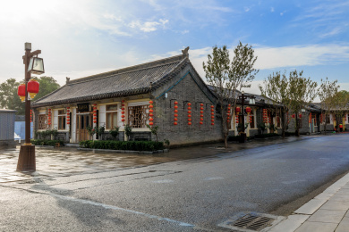 中国河北省石家庄市正定古城街景