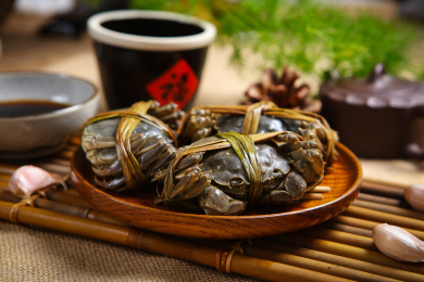 鲜活美味海鲜的阳澄湖大闸蟹