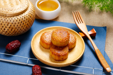 中国传统美食中秋节月饼点心