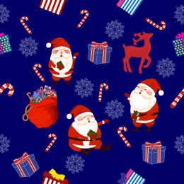 蓝色背景圣诞节素材矢量插画