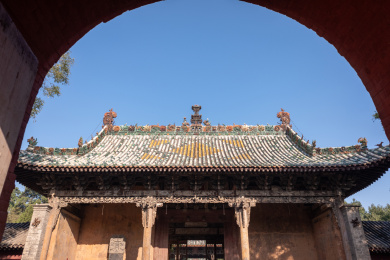 中国山西运城解州关帝庙屋顶装饰