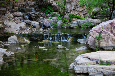 中国河南省安阳市林州南太行风景区小瀑布