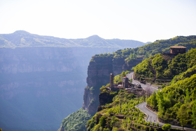 中国河南省安阳市林州南太行大峡谷太行天路俯拍