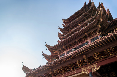 中国古典楼阁建筑湖南省郴州市五岭公园的五岭阁 