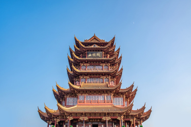 中国古典楼阁建筑湖南省郴州市五岭公园的五岭阁 