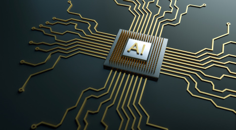 三维AI人工智能科技技术芯片场景