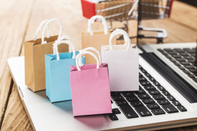 双十一网上购物节概念背景