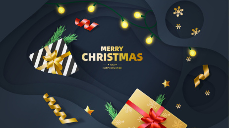 用于庆祝圣诞节平安夜元旦新年的矢量海报素材