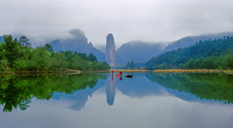 中国浙江丽水仙都风光