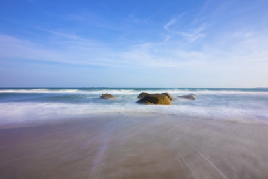 中国广东汕尾风车岛的沙滩