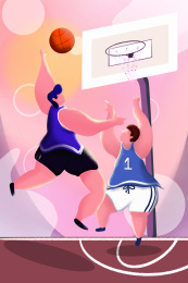 篮球运动nba联赛抽象噪点海报