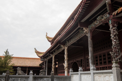 湖南永州零陵文庙古建筑特写