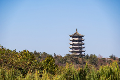 中国安徽省蚌埠市张公山公园景区望淮塔