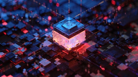 科技芯片概念背景图