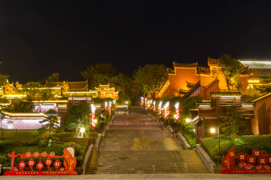湖南永州零陵东山景区夜景