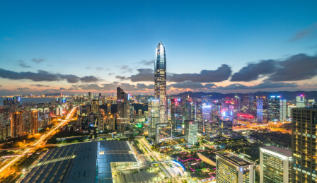 中国广东深圳城市风光