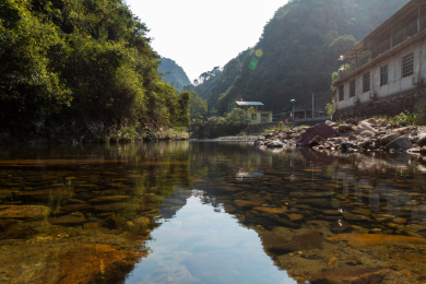 秋日阳光下的湖南永州江永小古源风光
