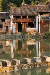 湖南永州江永勾蓝瑶寨民居风光