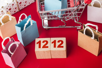 双十二购物节 电商网购概念