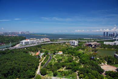 海口万绿园世纪立交城市风光