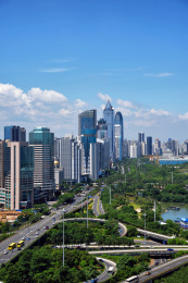 海口万绿园世纪立交城市风光