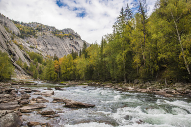 中国新疆阿勒泰富蕴县可可托海景区