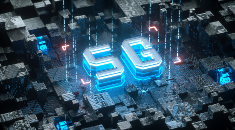 5g网络科技抽象三维概念场景