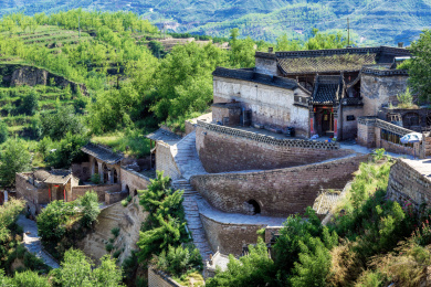 中国山西省临县碛口镇李家山村古民居建筑群