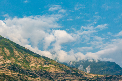中国甘肃陇南黄土高坡景观