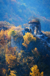 中国河北秦皇岛正冠岭长城秋景