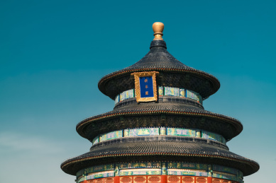 北京天坛公园里的祈年殿