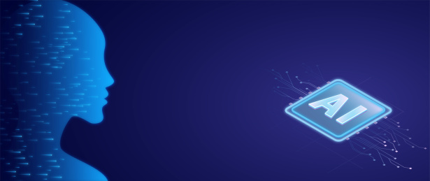 AI人工智能网络科技感的插画背景海报