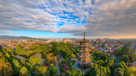 中国福建省泉州市老城区开元寺风光