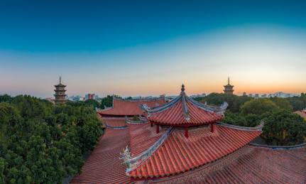 中国福建省泉州市老城区开元寺风光