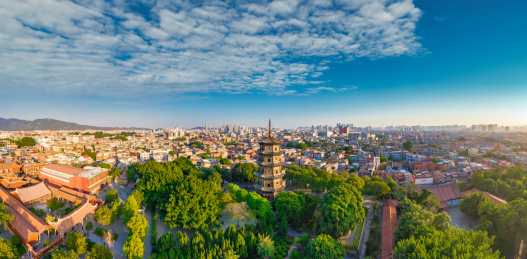 中国福建省泉州市老城区开元寺风光