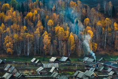 中国新疆布尔津县禾木村