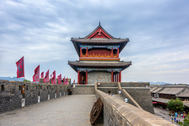 中国山东省潍坊市青州古城阜财门城门