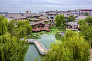 中国山东省潍坊市青州古城欧阳修纪念馆射圃汀