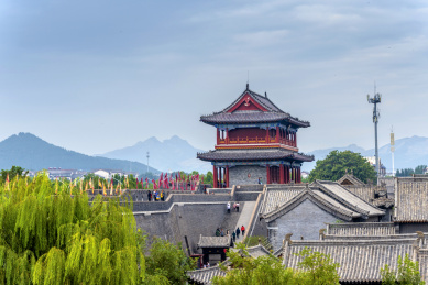 中国山东省潍坊市青州古城风光