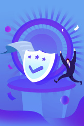 男人购买医疗商业保险插画