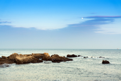山东日照任家台礁石公园海滨风景